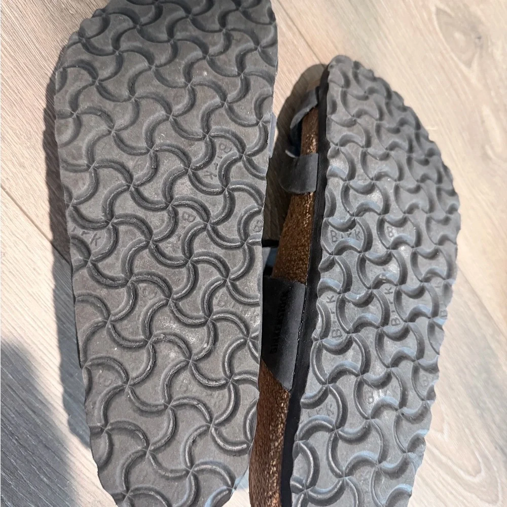 Birkenstock Mayari Black Two-Buckle Leather Sandals - Picture 3 of 4